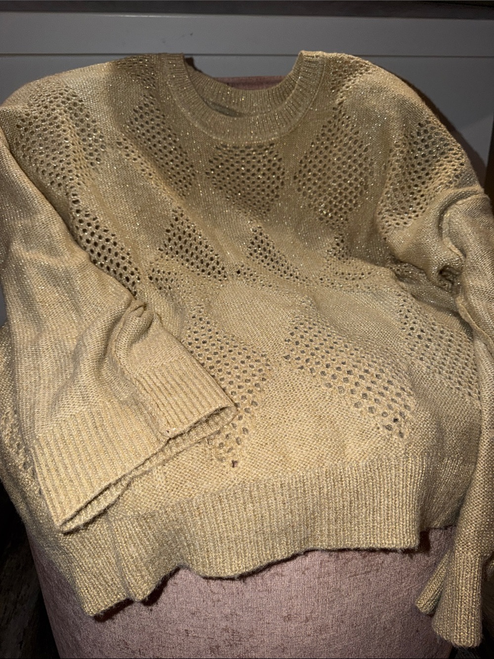 Tommy Hilfiger Golden Knit Openwork Sweater - Women's